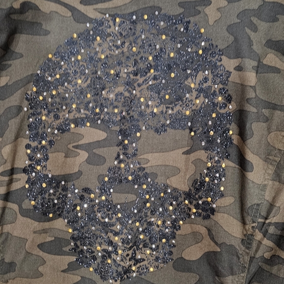 Lane bryant cotton camo skull jacket - Picture 2 of 6